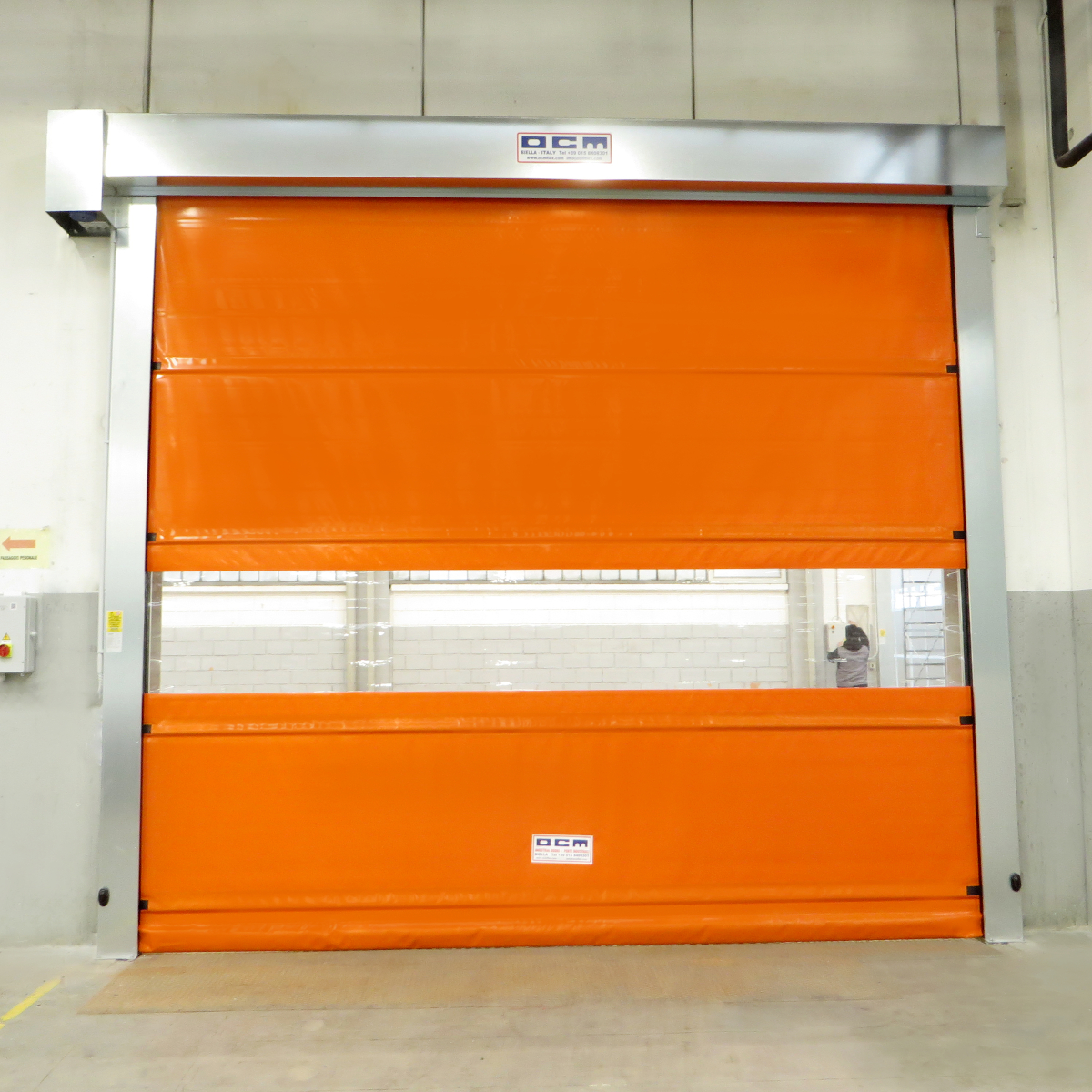 OCM High-speed Roll-up Door Orange Logistics